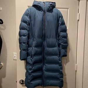 Lululemon Blue Sleet Street Long Jacket size 10